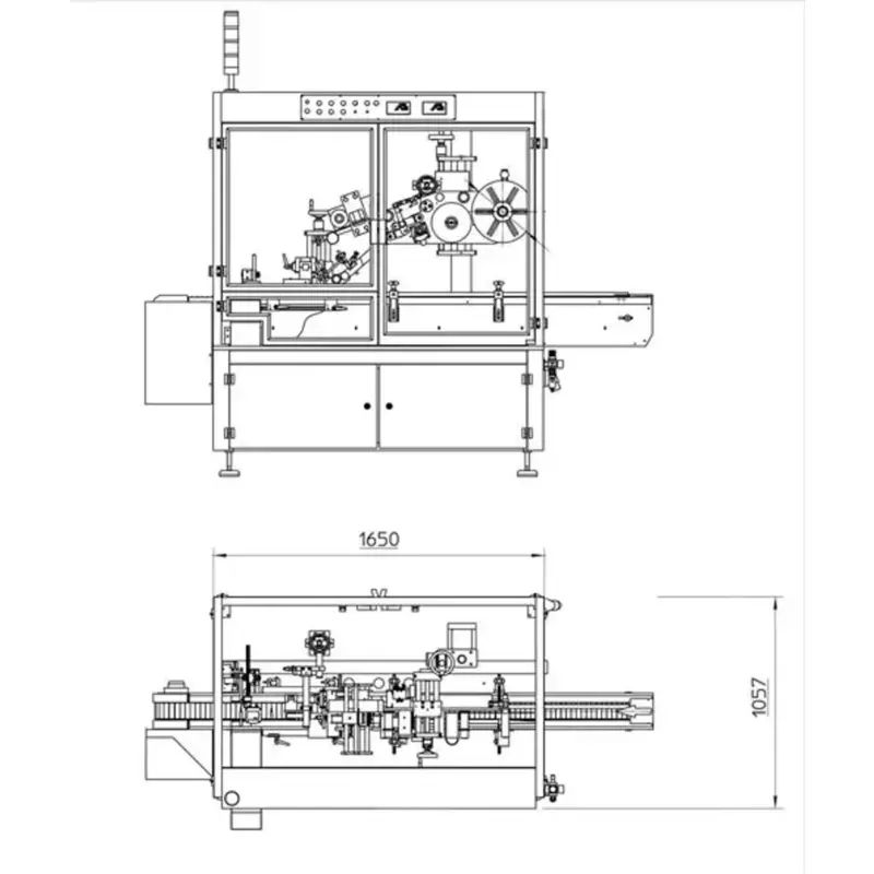 Plan d'encombrement étiqueteuse ALpharma CH ALTECH