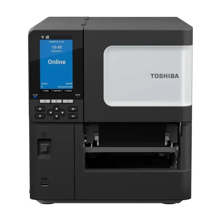 Imprimante d'étiquettes industrielle TOSHIBA TEC série BX400, vue de face