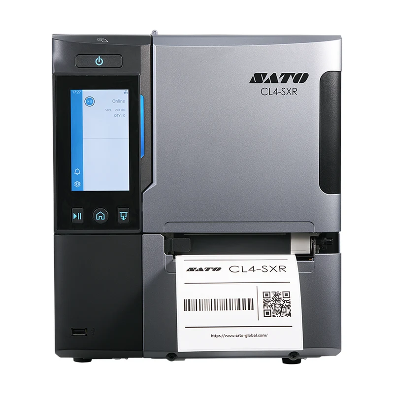 SATO CL4-SXR vue de face avec son écran tactile couleur de 4,3 pouces