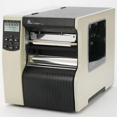 Imprimante d'étiquettes industrielle ZEBRA 170Xi4 grande largeur, vue trois quarts